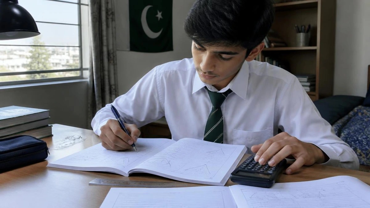 Student solving maths questions while preparing for the Turkish YÖS exam